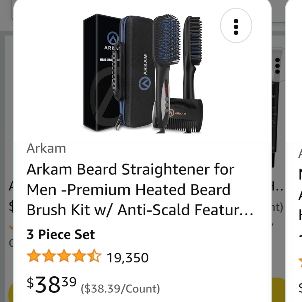 Arkam Deluxe Beard Straightener for Men